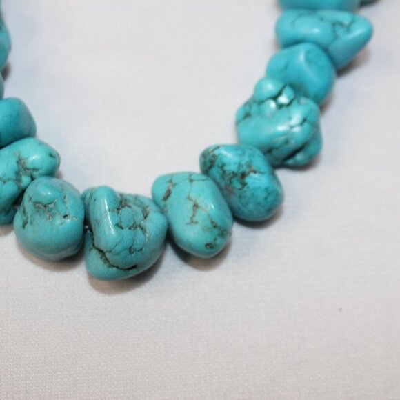 Large Turquoise Chunck and Gemstone Necklace - Picture 8 of 14